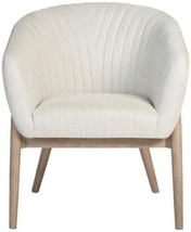 Dining Chair PAYSON Natural Grain Birch Upholstery Fabric - £1,054.35 GBP