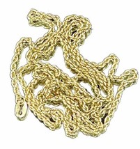 14k Solid Yellow Gold Rope Chain 19” Necklace 1.1 mm | 1.1 Grams *NO CLOSURE* - £88.04 GBP