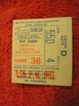 MLB New York Mets July 1, 1980 Shea Stadium NY Vs. Chicago Ticket Stub - $9.85