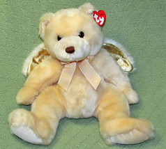 14&quot; TY GLORIA ANGEL BEAR CLASSIC TEDDY 2003 w HEART TAG WINGS PLUSH STUF... - $18.90
