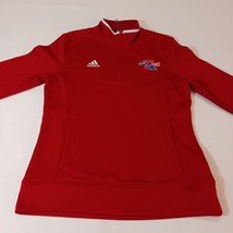 Adidas Climalite LATECH Men's Red 1/4 Zip Pullover Shirt Long Sleeve Size Medium image 8