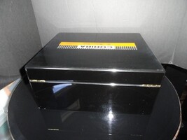 Solid Black Lacquer Humidor  measures 13.5" L x 11" W x 6" H image 9