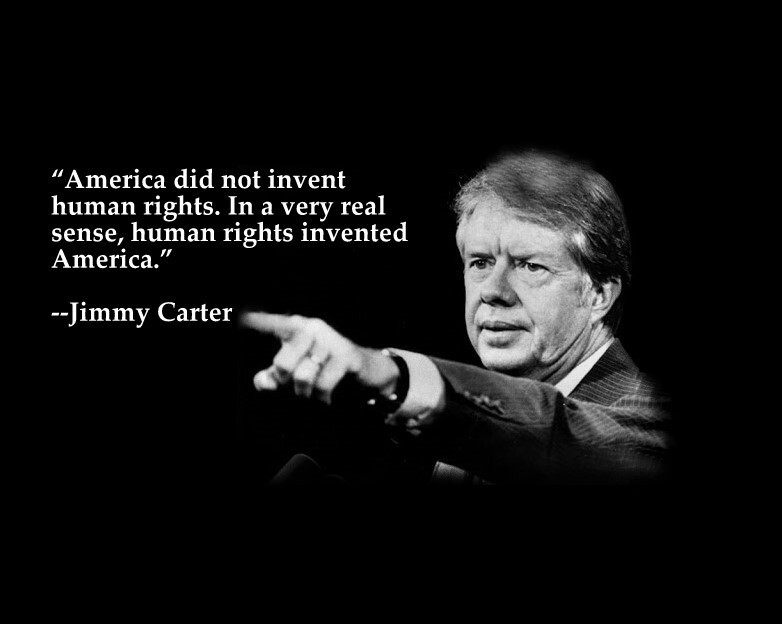 JIMMY CARTER &quot;AMERICA DID NOT INVENT HUMAN RIGHTS...&quot; QUOTE PHOTO IN ALL... - $8.90+