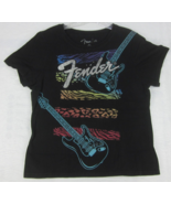 Fender Guitar T- Shirt Boys (2XL) Black Graphic Print Short Sleeve 100% ... - £5.75 GBP