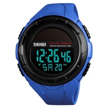 SKMEI 1405 Solar Power Digital LED Sports Watch, Waterproof, Night Light, Alarm - £32.36 GBP
