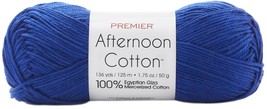Premier Yarns Afternoon Cotton Yarn-Cobalt - £16.31 GBP