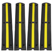VEVOR 3.28 ft Cable Protector Ramp, 4 Pack of 1 Channel, 18000 lbs/axle Capacity - £55.48 GBP