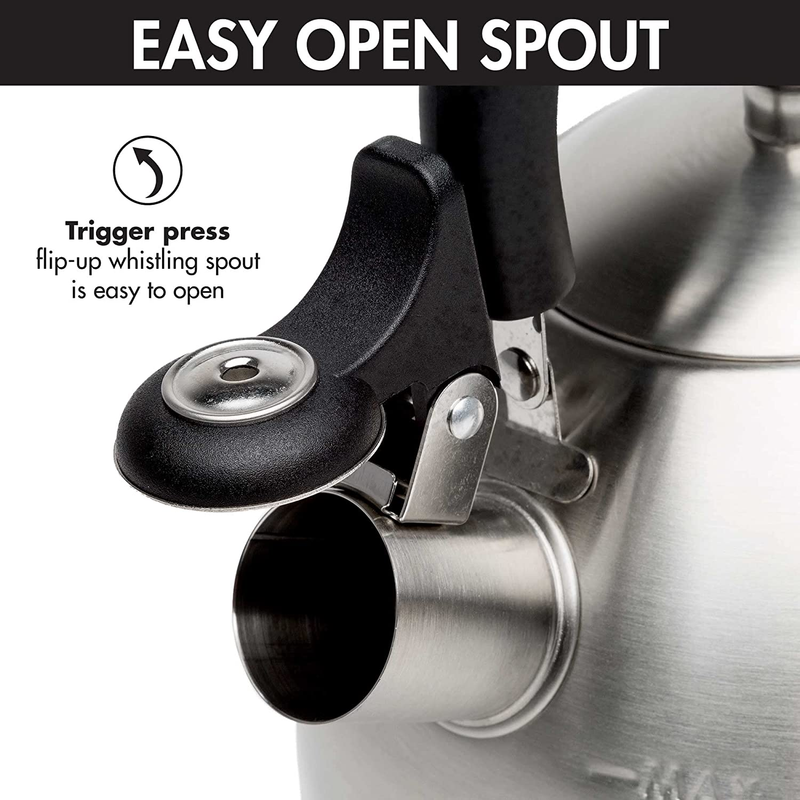 Stewart Whistling Stovetop Tea Kettle Food Grade Stainless Steel, Hot Water Fast Item image 6
