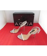 Aqua Berlin Embellished Metallic Heels $128 - US Size 6 1/2 - Silver - 1103 - $67.91 CAD