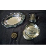 Lot of 4 Vintage Silver Plate Ornate Lot - £13.62 GBP