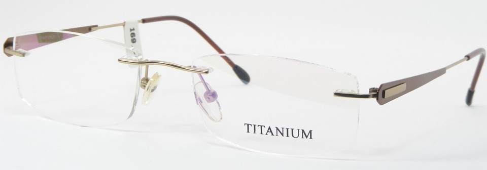 OU 24.850.03 Gold /Bronze EYEGLASSES GLASSES TITANIUM 51-18-140mm Germany - $76.55
