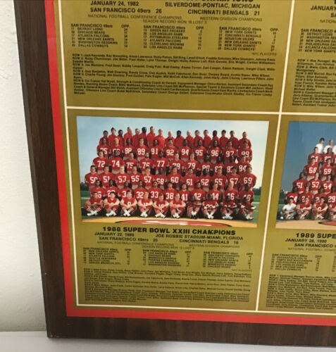 SAN FRANCISO 49ERS "THE TEAM OF THE 80'S" WOODEN PLAQUE TEAM PHOTOS COLOR Item image 11
