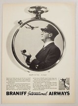 1961 Print Ad Braniff International Airways On Time As Usual - £9.64 GBP