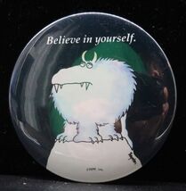 Vtg Believe in Yourself Sandra Boynton Pinback Button Caricature RPP Inc. - $14.99