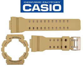 Genuine Casio G-Shock Original GA-100L-8A Watch Band &amp; Beige Bezel Rubber Set - £59.53 GBP