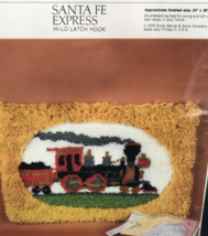 VTG 1979 Bernat Santa Fe Express Railroad Locomotive Hi-Lo Latch Hook Ki... - $81.33