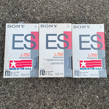 Sony Dynamicron L-750 Beta Blank Video Cassettes Lot of 3 - Sealed Made USA - £15.30 GBP