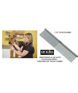 ANDIS STAINLESS STEEL 7.5&quot; FINE COARSE Greyhound Style COMB*Pet Dog Cat ... - $12.99