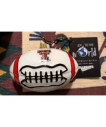 Texas Tech University Glass Football Joy To The World Christmas Ornament... - £15.76 GBP