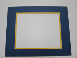 Picture FramingMat  20x24 for 16x20 or photo navy blue and yellow U of Michigan - £16.44 GBP