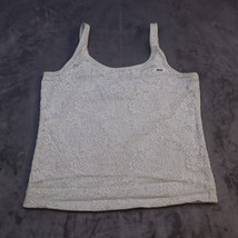 Chicos Shirt Women 3 White Lightweight Casual Spaghetti Strap Tank Top Lace Plus - £20.30 GBP