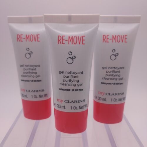LOT OF 3 Clarins Purifying Cleansing Gel All Skin Types 1oz ea Sealed - $11.87
