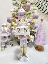 Peppermint Square Pastel Lavender Countdown Calendar Christmas Nutcracker 16” - $54.99