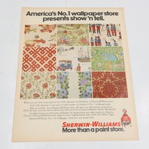 1972 Sherwin Williams America&#39;s No 1 Wallpaper Store Print Ad 10.5&quot; x 13.5&quot; - $8.00