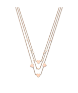 Emporio Armani Women&#39;s Rose Gold Sterling Silver Multi Strand Necklace E... - £78.58 GBP