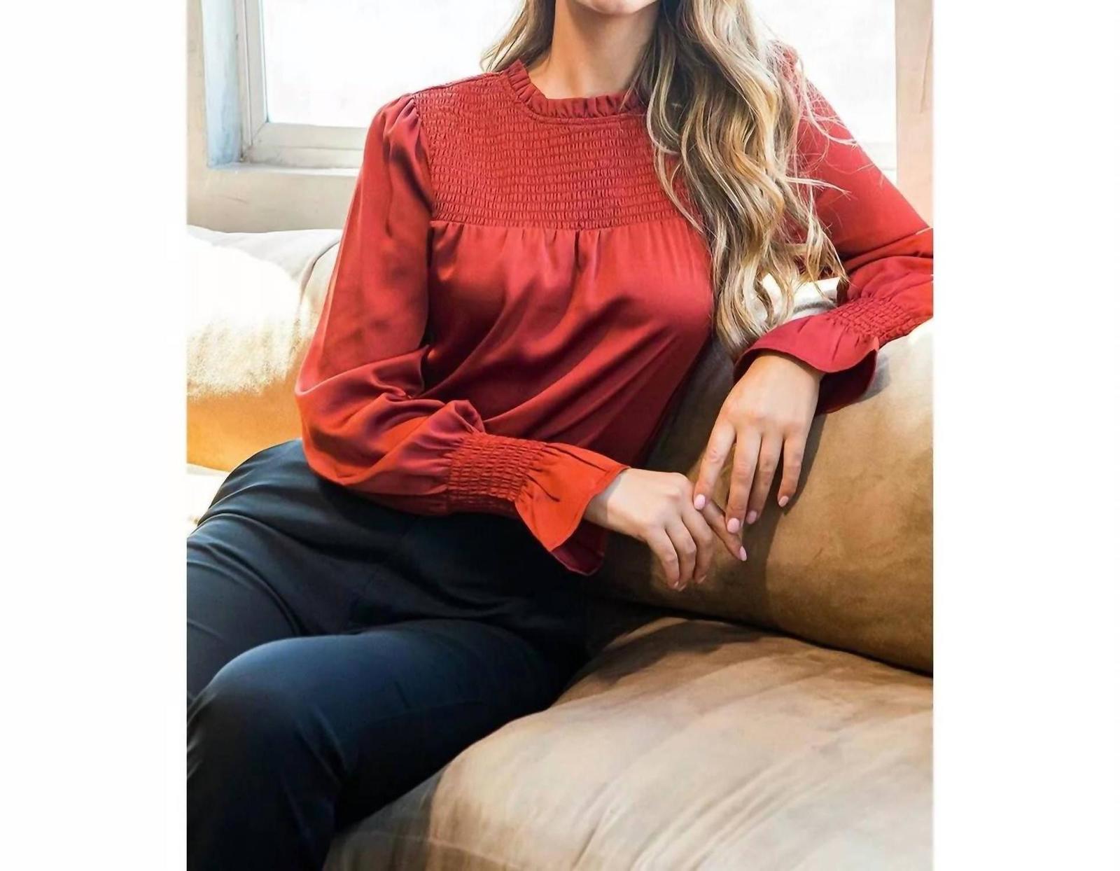 Thml Smocked Shoulder Blouse Size S - $61.38