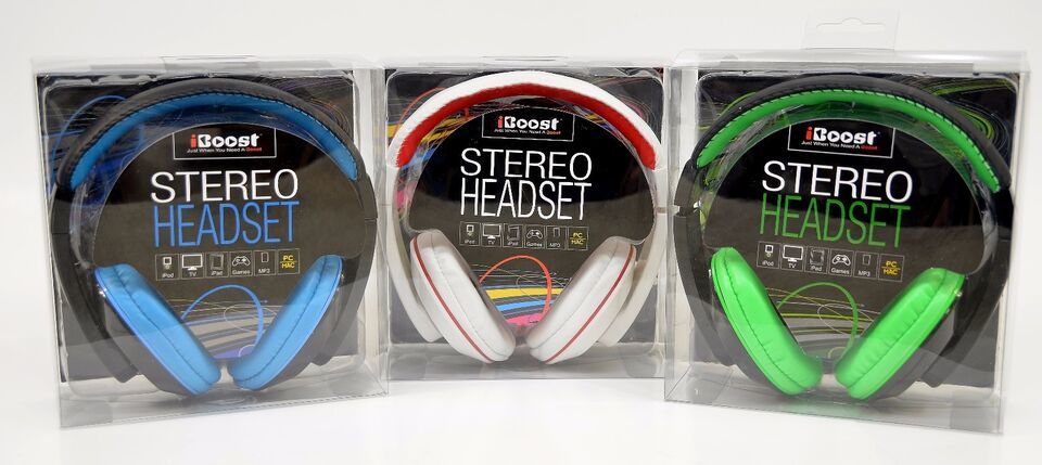 iBoost Stereo Headphones VARIOUS COLORS  Match and Mix in orders - $3.99