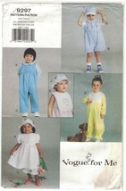 Vogue 9297 Toddler Dress, Romper, Jumpsuit Boys &amp; Girls Size 1 2 3 4  Uncut - $9.99