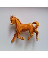 Vintage Horse Pin Animal Jewelry Blouse Shirt Unisex Brooch Brown Enamel... - £7.82 GBP