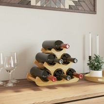 Wine Rack for 6 Bottles 35x18x25.5 cm Bamboo - £15.49 GBP
