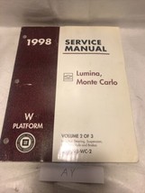 1998 Chevrolet Lumina Monte Carlo service shop dealer repair manual Volume 2 - £8.56 GBP