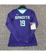 Bandits #19 Jersey Shirt Women Small Under Armour Long Sleeve V-Neck New S - $40.31 CAD