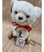 Vintage 1987 Applause Nostalgic Bear on Wheels #21103 Stuffed Plush Pull... - $539.49 MXN