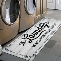 Farmhouse Rug Runner 20&quot;X48&quot; Non Slip Kitchen Rugs And Mats Laundry Room Decor W - £38.36 GBP