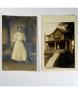 Real Photo Postcard Set of 2 Posing Women Early 1900s RPPC  - £11.61 GBP