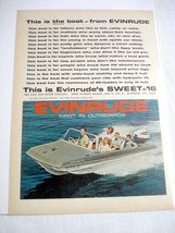 1964 Color Ad Evinrude Sweet 16 Outboard Motor Boat - $9.99