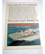 1964 Color Ad Evinrude Sweet 16 Outboard Motor Boat - $8.99