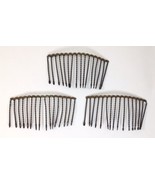 Vintage Metal Hair Combs Set of 3 Hair Accessories Estate Find - £15.35 GBP