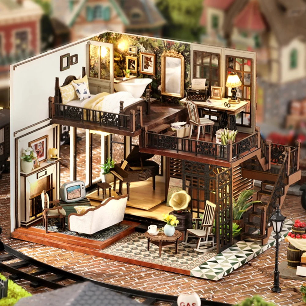 DIY Miniature Dollhouse Diorama Toys Kids Handmade Miniature Dollhouse Puzzle - £18.08 GBP+