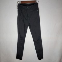 J Crew Jeans Womens Size 26 Black Skinny Ankle High Rise Pants Gently Used - £23.46 GBP
