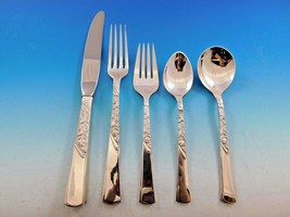 Rose Motif by Stieff Sterling Silver Flatware Service for 6 Set 30 Pieces - $1,633.50