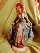 Chalkware Lady Figurine Vintage image 7