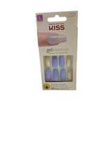 KISS Long Length Gel Fantasy Ready To Wear Gel Nails 23 Purple Gold Sparkle - $8.82