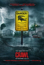 Crawl Poster 2019 Horror Movie Alexandre Aja Art Film Print Size 24x36&quot; ... - £8.71 GBP+