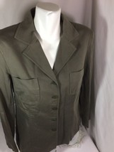 Talbots Women Petite Gray Jacket Size 12 Long Sleeve  Button Up Bin68#19 - £18.62 GBP