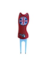 Union Jack Crested Switchblade Style Divot Tool with Removable Golf Ball... - £9.93 GBP